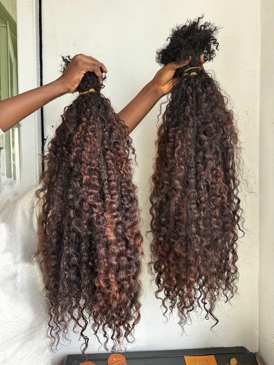 Messy Goddess Locs With Human Hair BURMESE CURLS 2