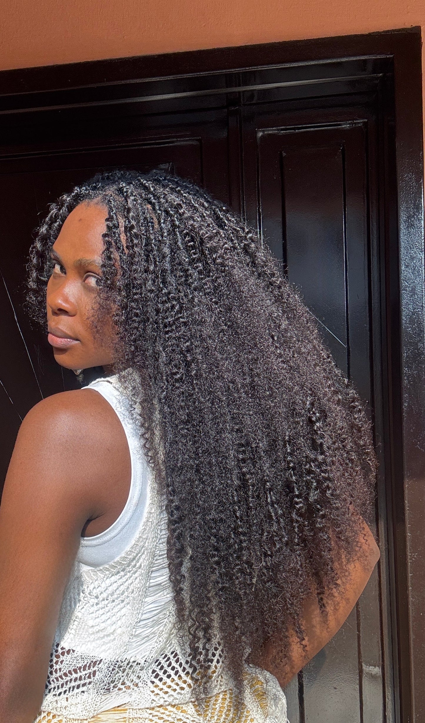 Messy Goddess Locs with Human Hair KINKY CURLS