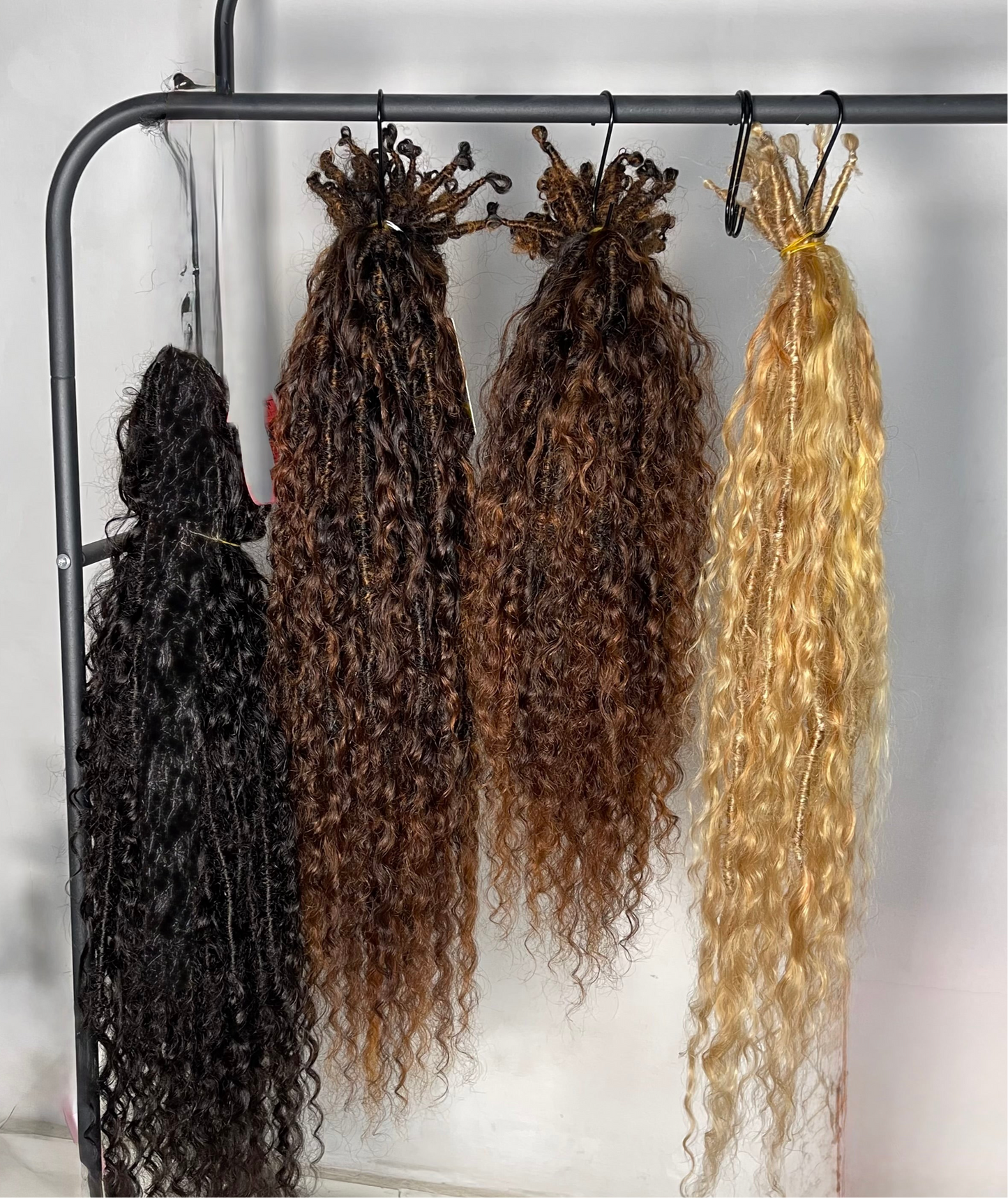 Messy Goddess Locs with DEEP WAVE Human hair curls