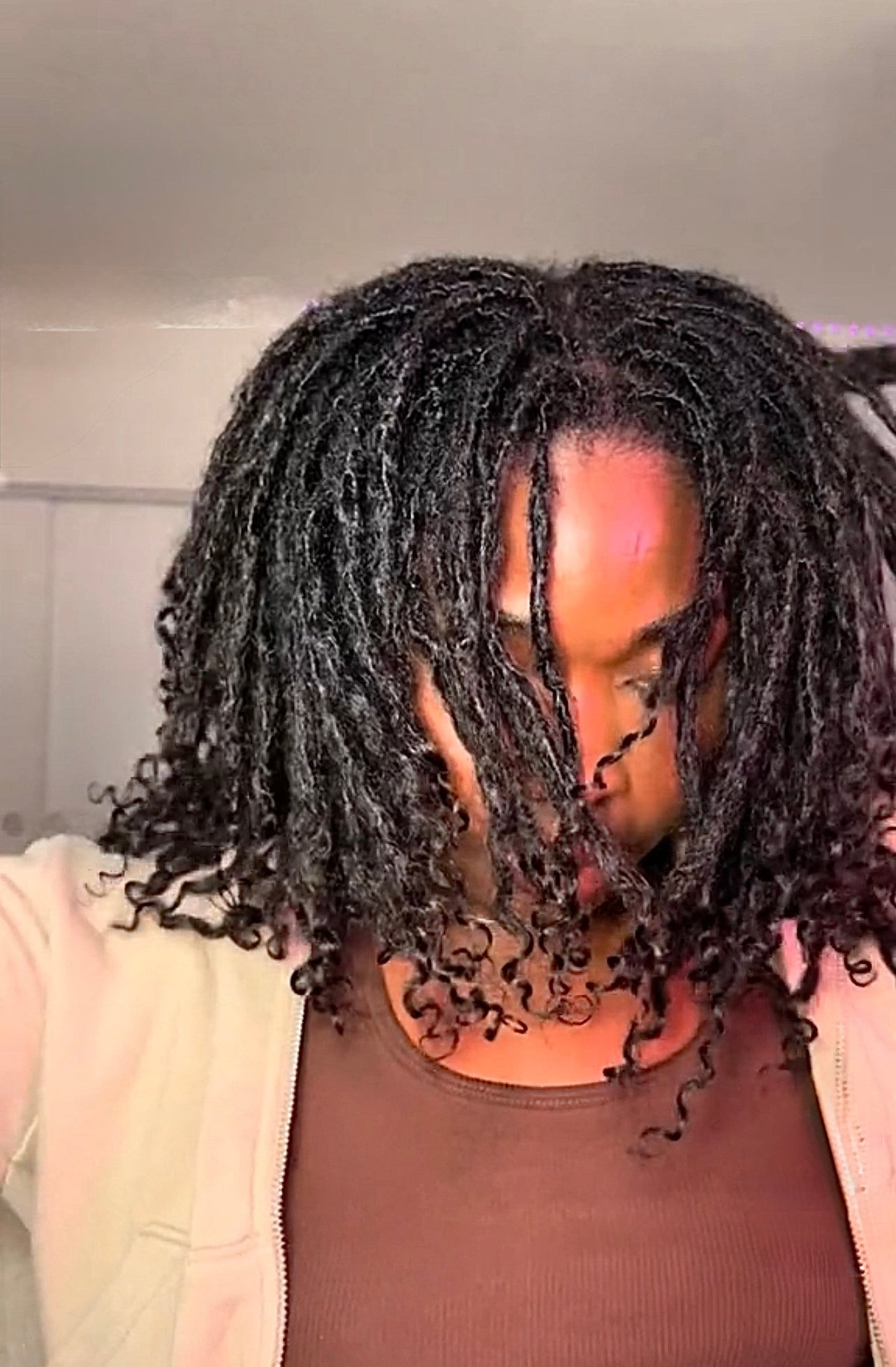 Small kinky Textured Human Hair Locs