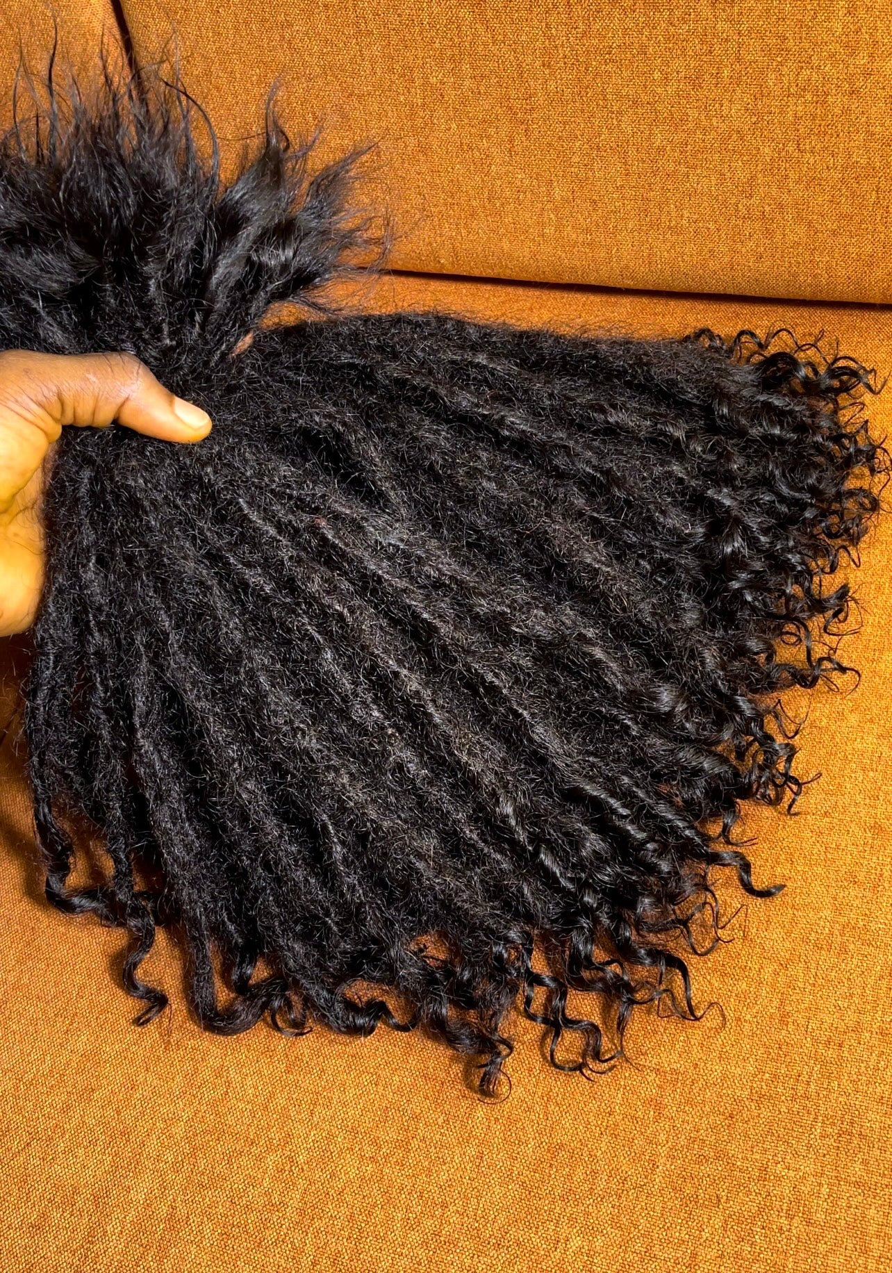 Small kinky Textured Human Hair Locs