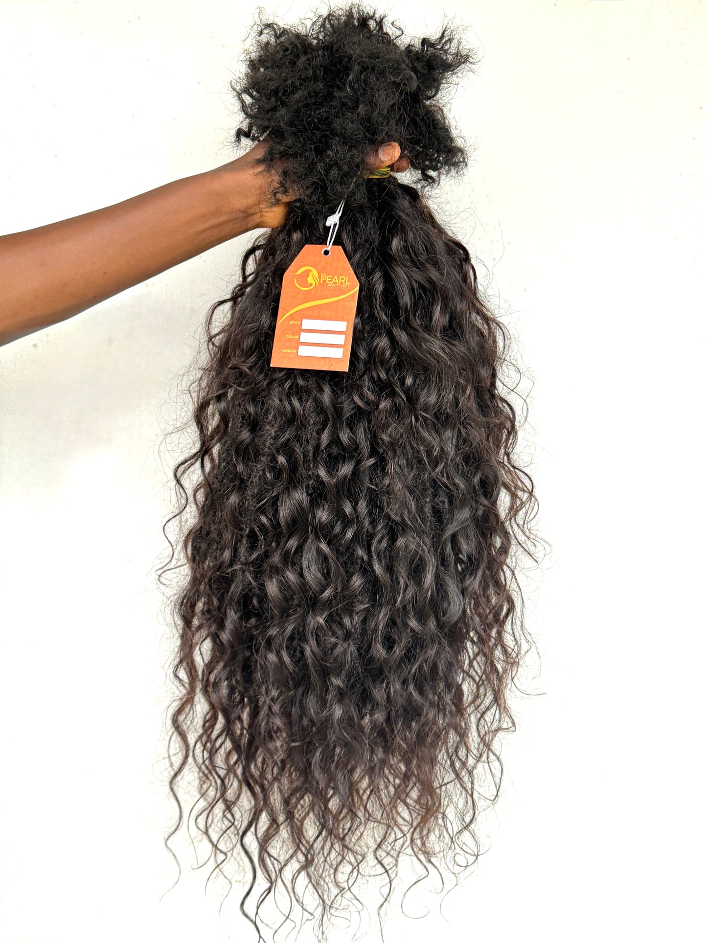 Messy Goddess Locs with Wet/Wavy Human hair curls