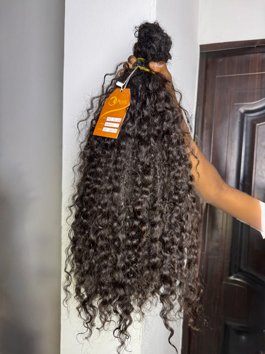 Messy Goddess Locs With Human Hair BURMESE CURLS 2