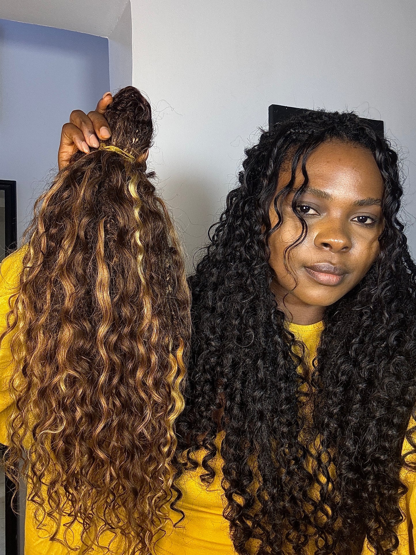 Messy Goddess Locs With Human Hair Burmese Curls