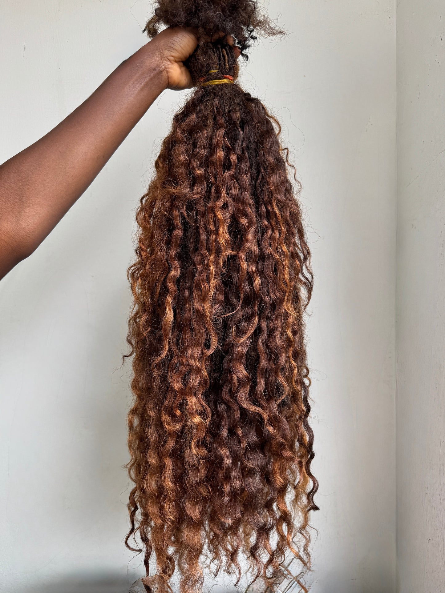 Messy Goddess Locs With Human Hair BURMESE CURLS 2