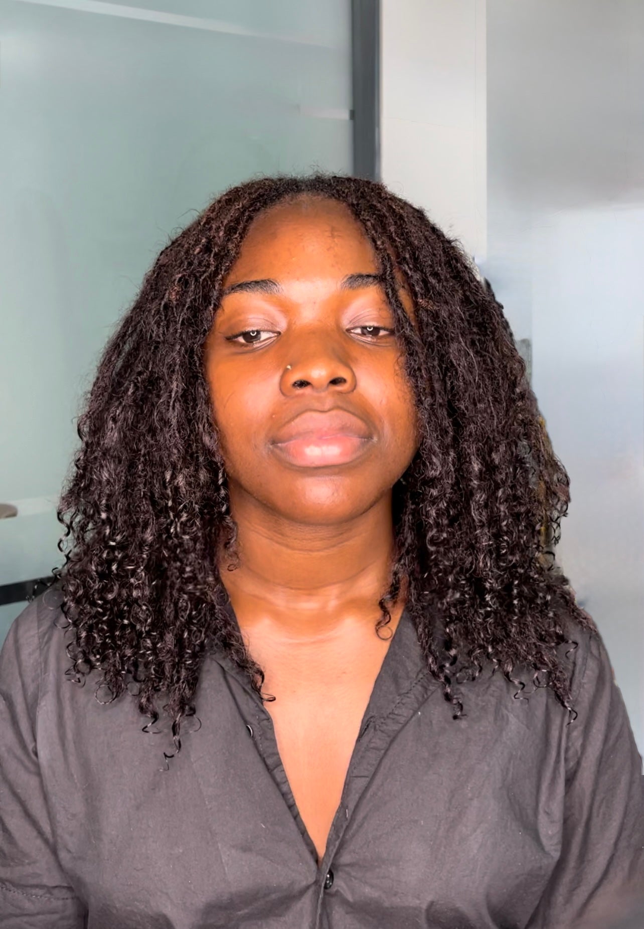 Small kinky Textured Human Hair Locs