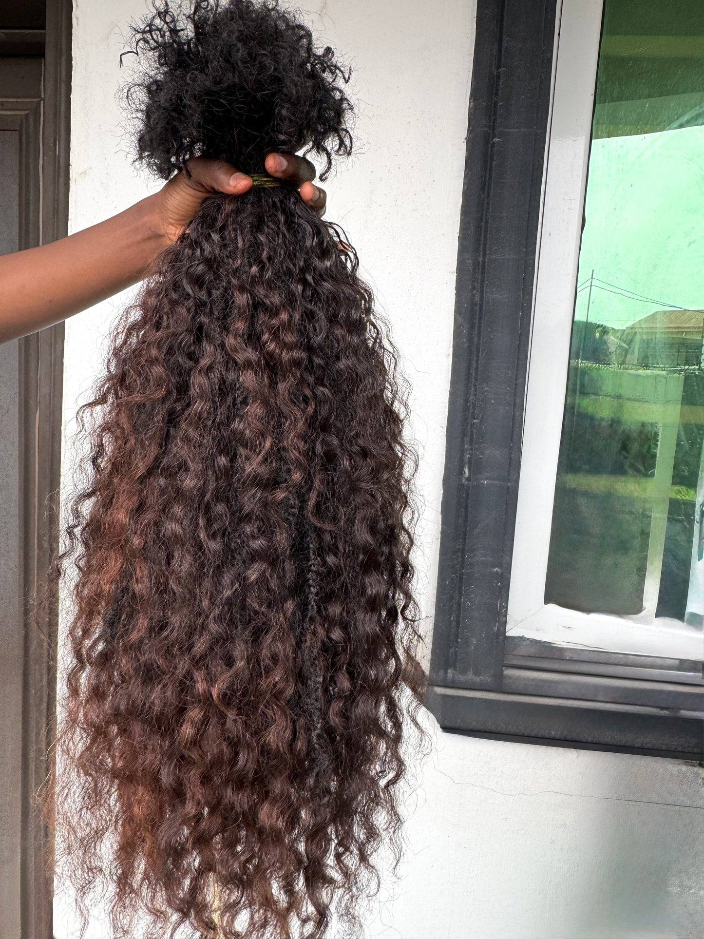 Messy Goddess Locs With Human Hair BURMESE CURLS 2