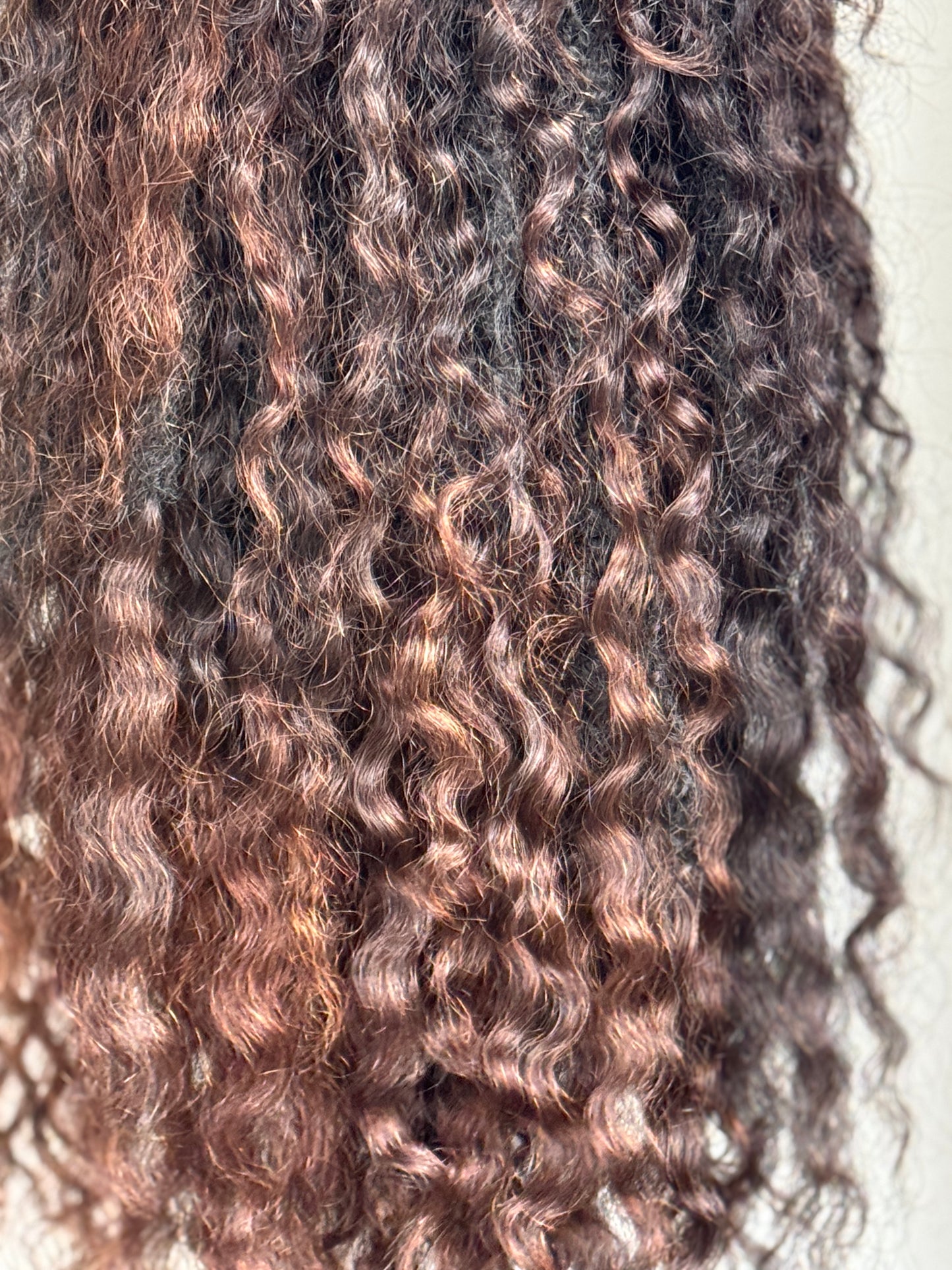 Messy Goddess Locs With Human Hair BURMESE CURLS 2