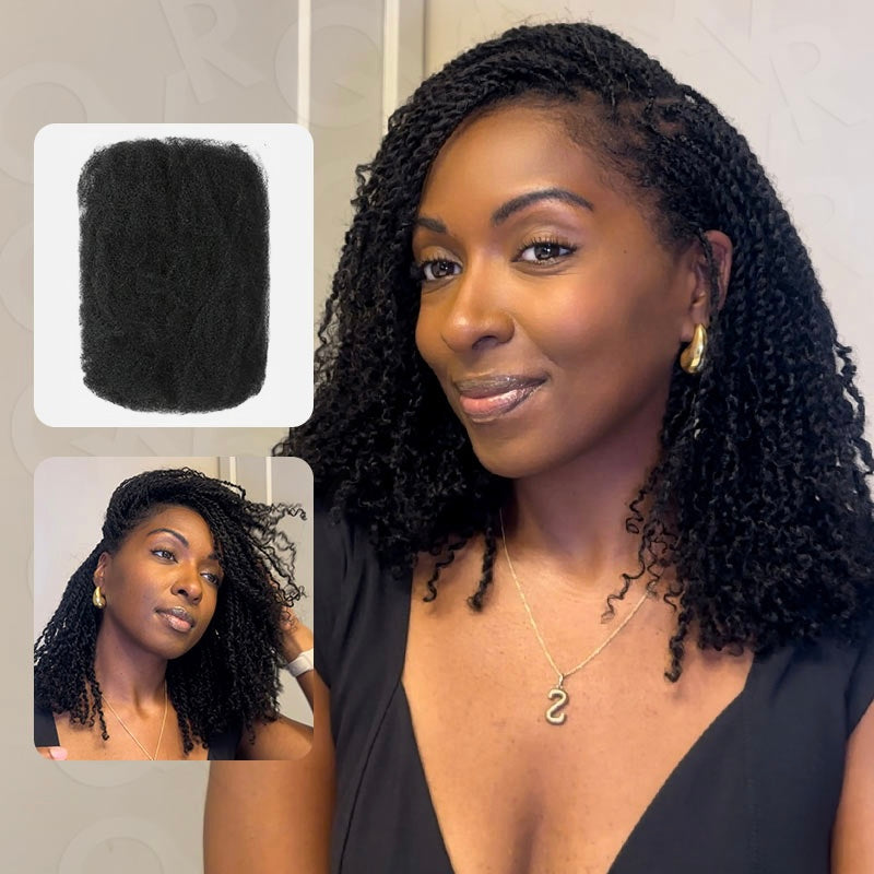 Human Hair Afro Kinky BULk (30g per bundle)