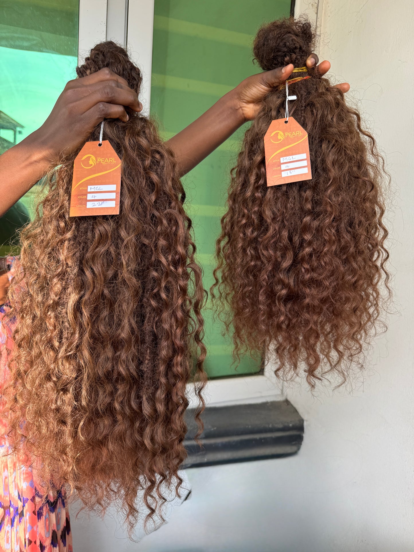 Messy Goddess Locs with Wet/Wavy Human hair curls