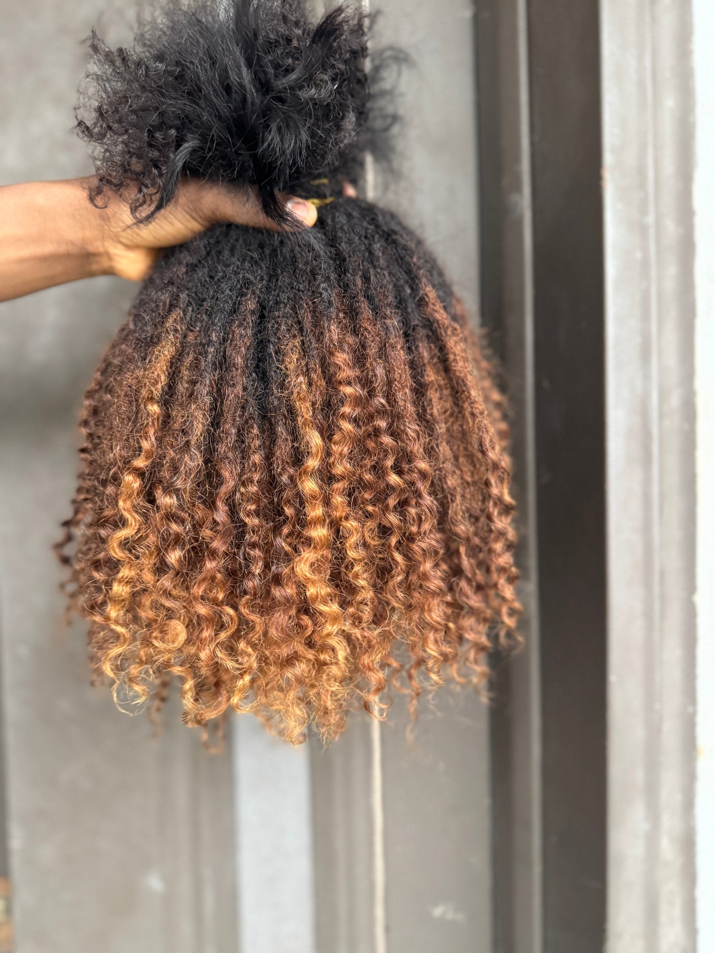 Small kinky Textured Human Hair Locs