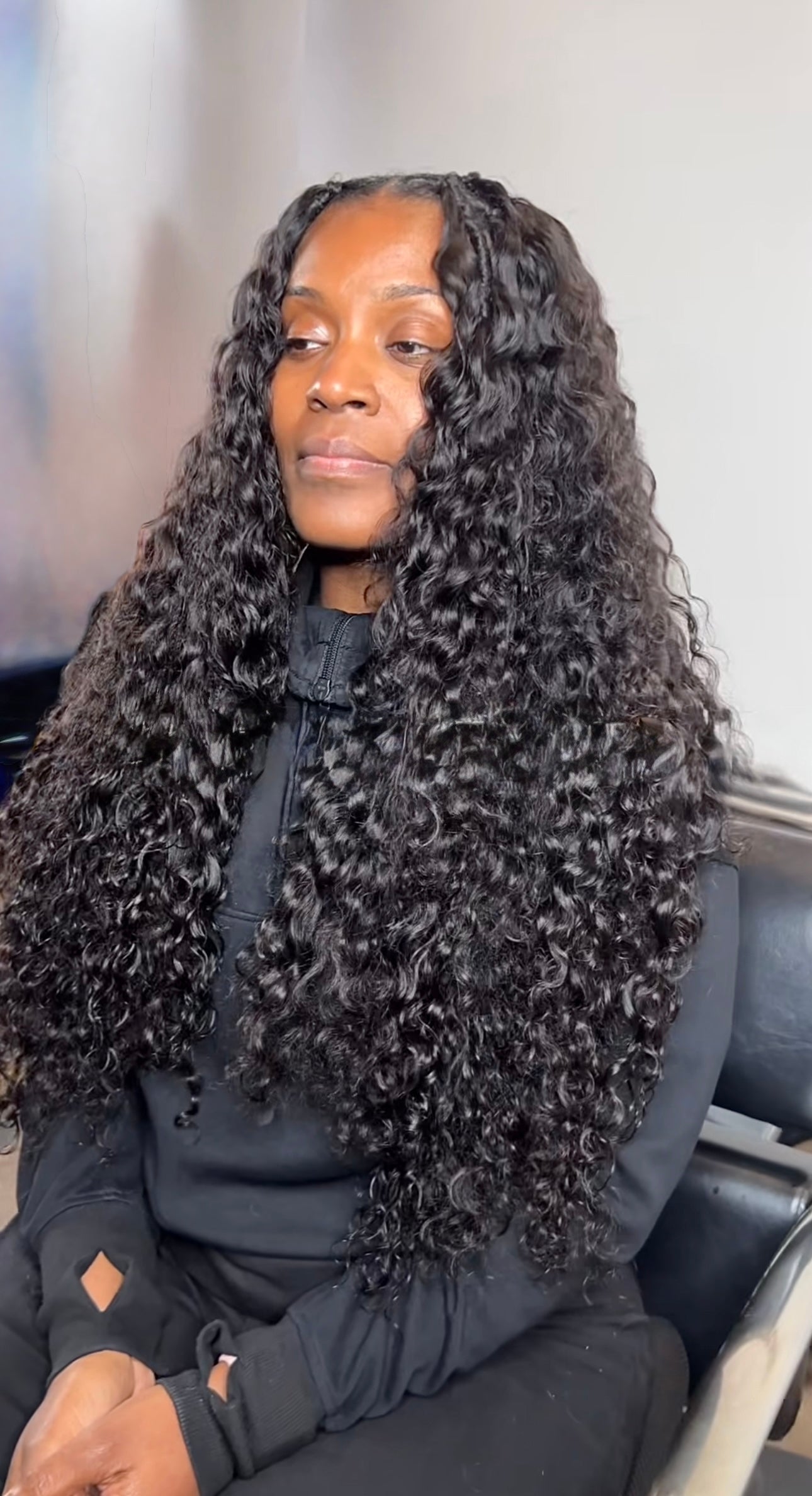 Messy Goddess Locs with BURMESE Human hair curls