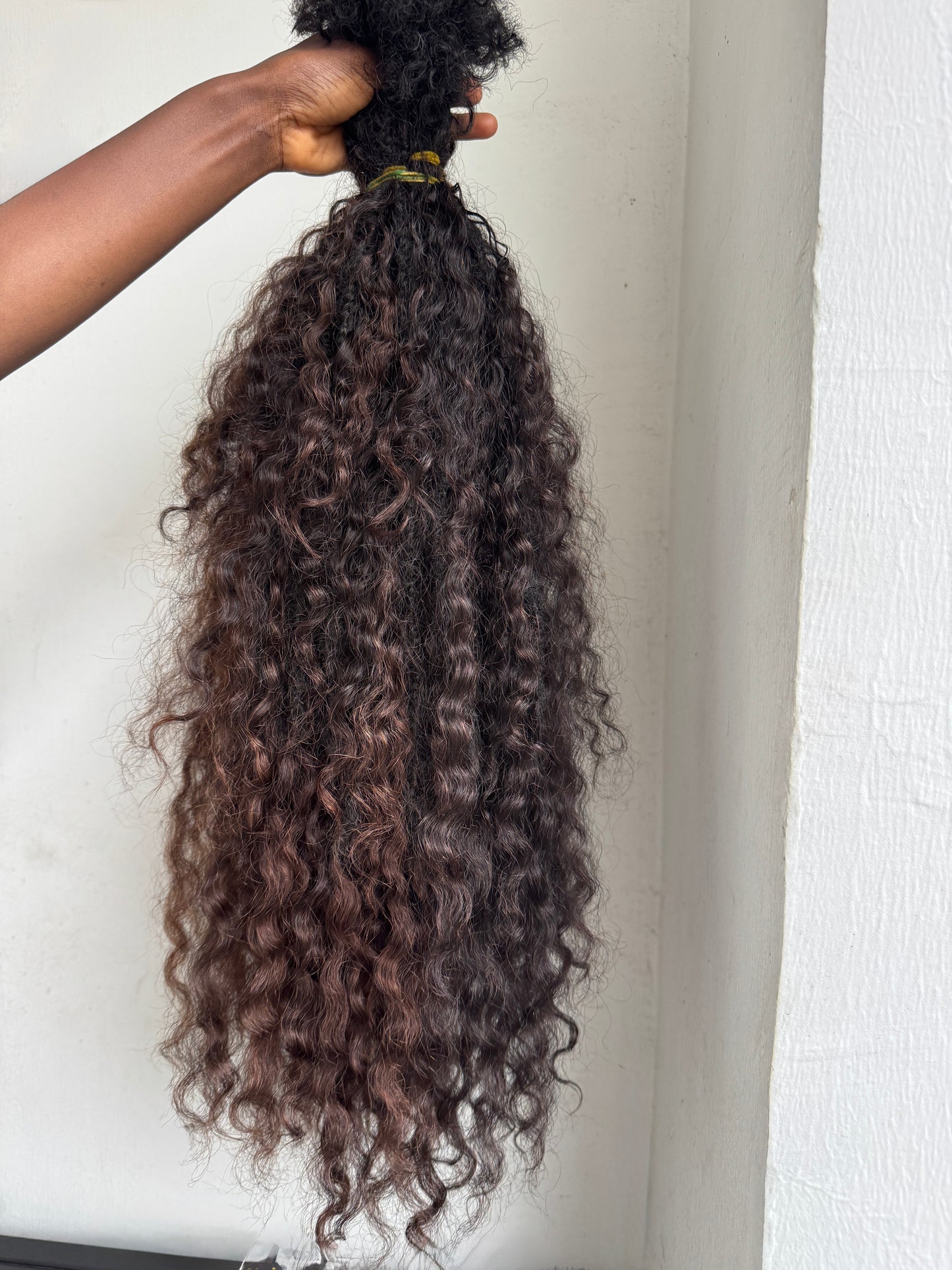 Messy Goddess Locs With Human Hair BURMESE CURLS 2