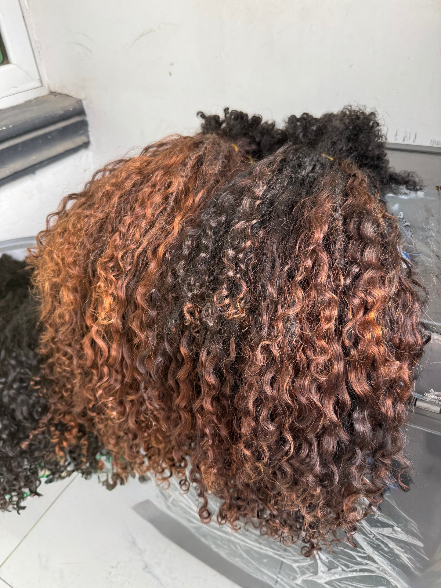 Messy Goddess Locs with BURMESE Human hair curls
