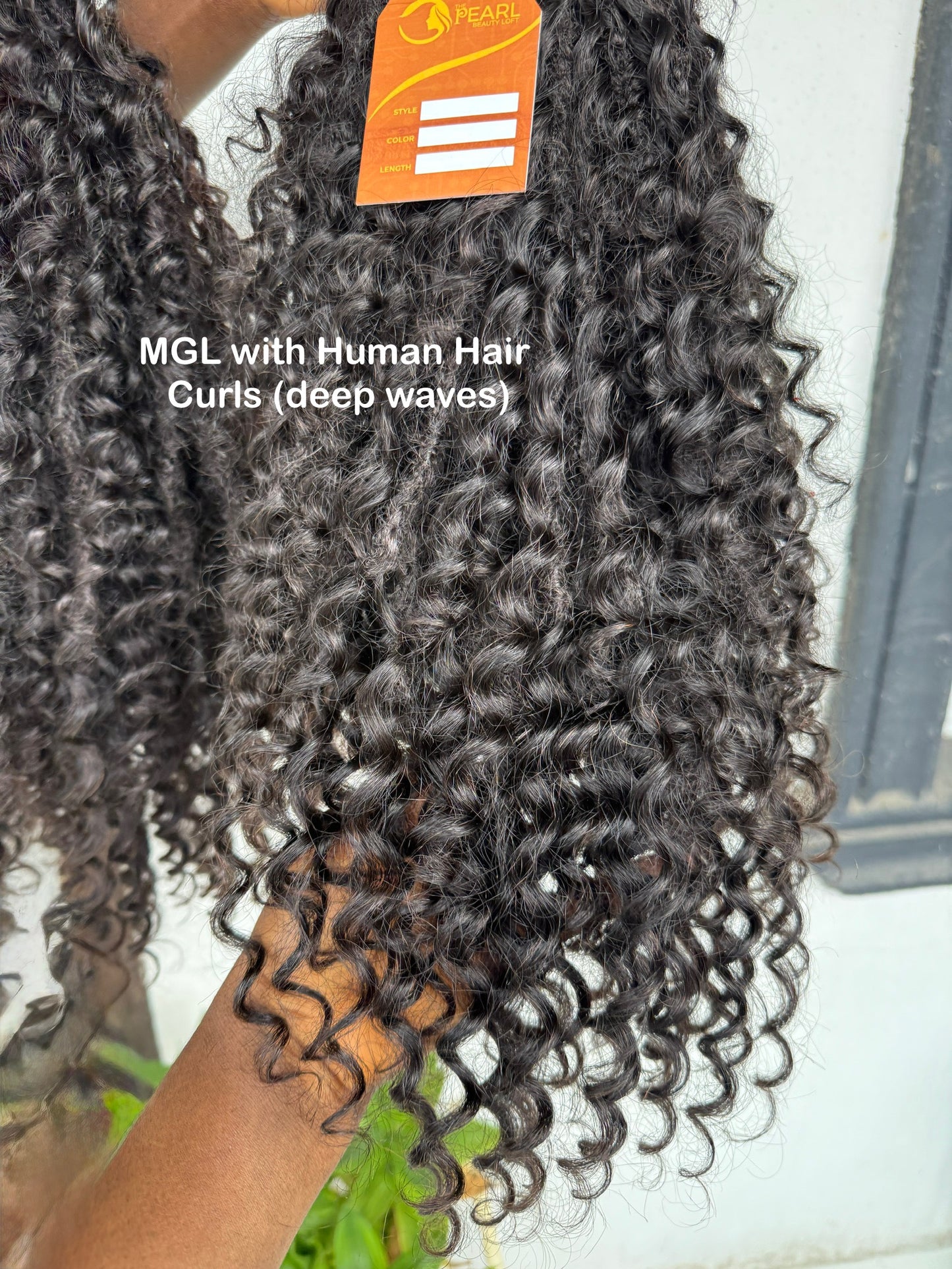 Messy Goddess Locs with DEEP WAVE Human hair curls