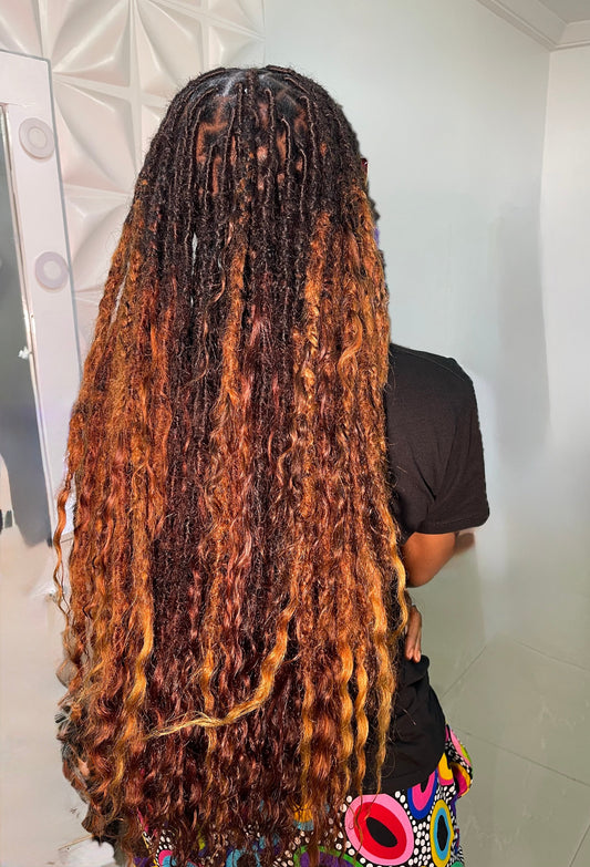 100 percent Human Hair messy Goddess / Bohemian Locs