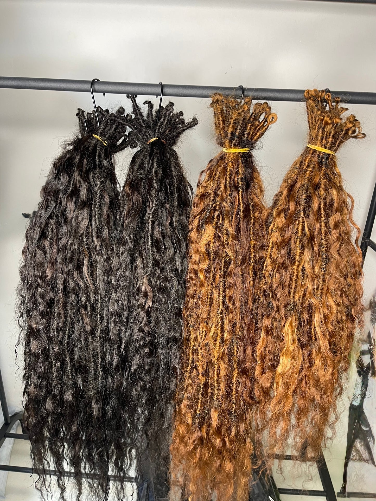 Messy Goddess Locs  with Wet/Wavy  Human hair curls