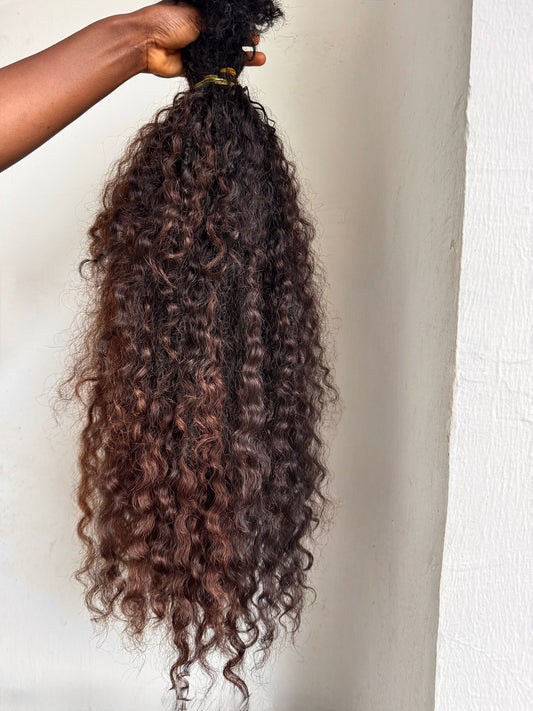 Messy Goddess Locs With Human Hair BURMESE CURLS 2