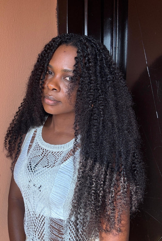 Messy Goddess Locs with Human Hair KINKY CURLS