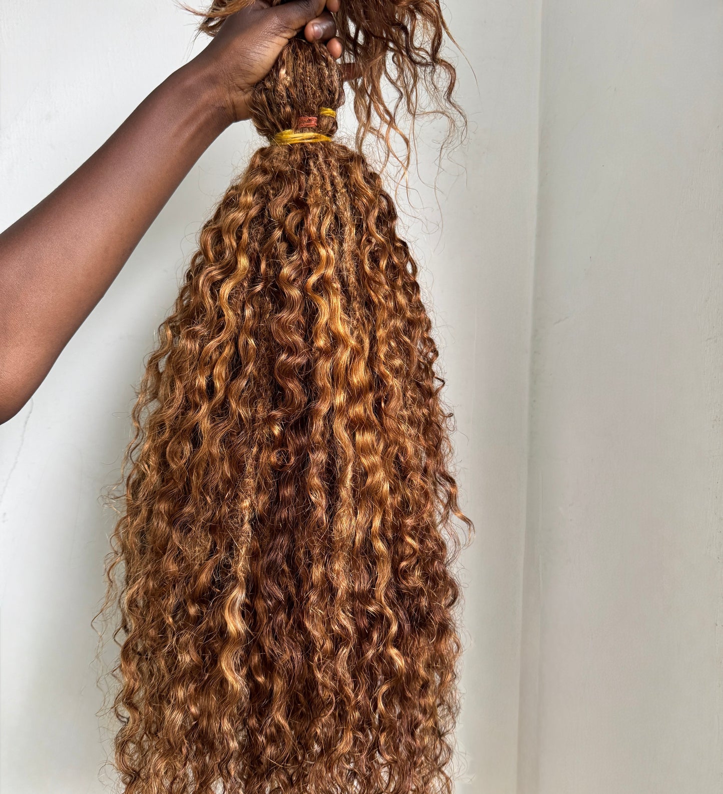 Messy Goddess Locs  with BURMESE Human hair curls