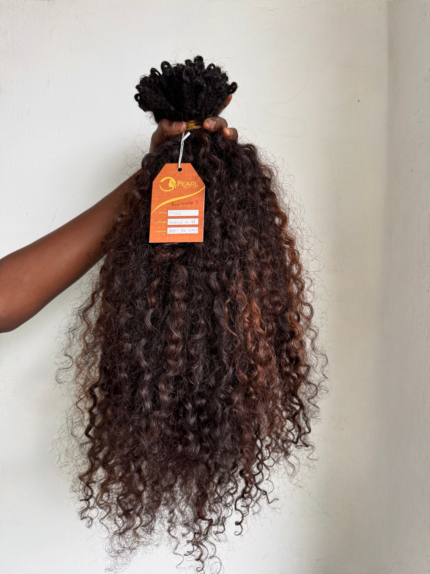 Messy Goddess Locs with BURMESE Human hair curls