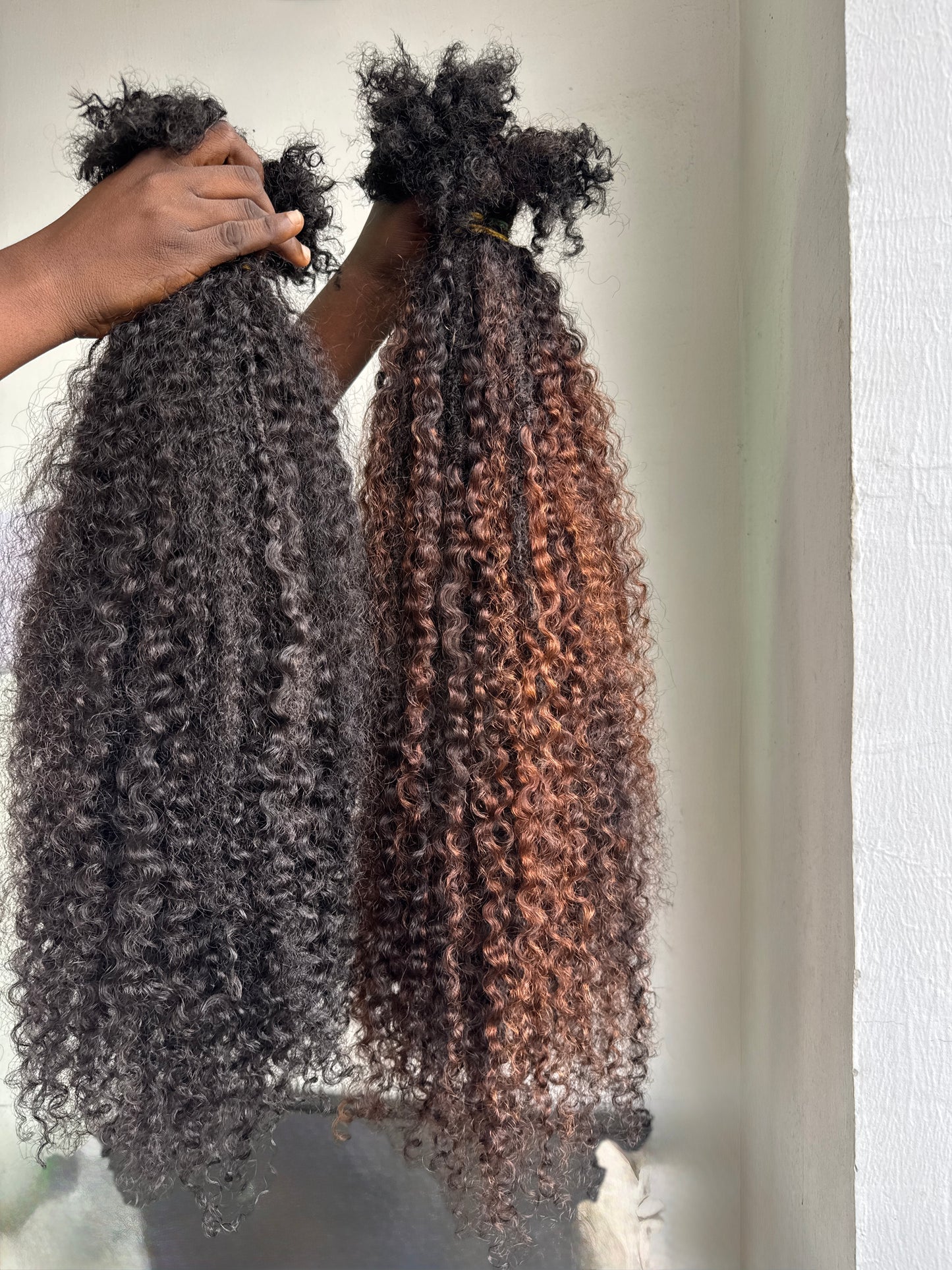 Messy Goddess Locs with Human Hair KINKY CURLS