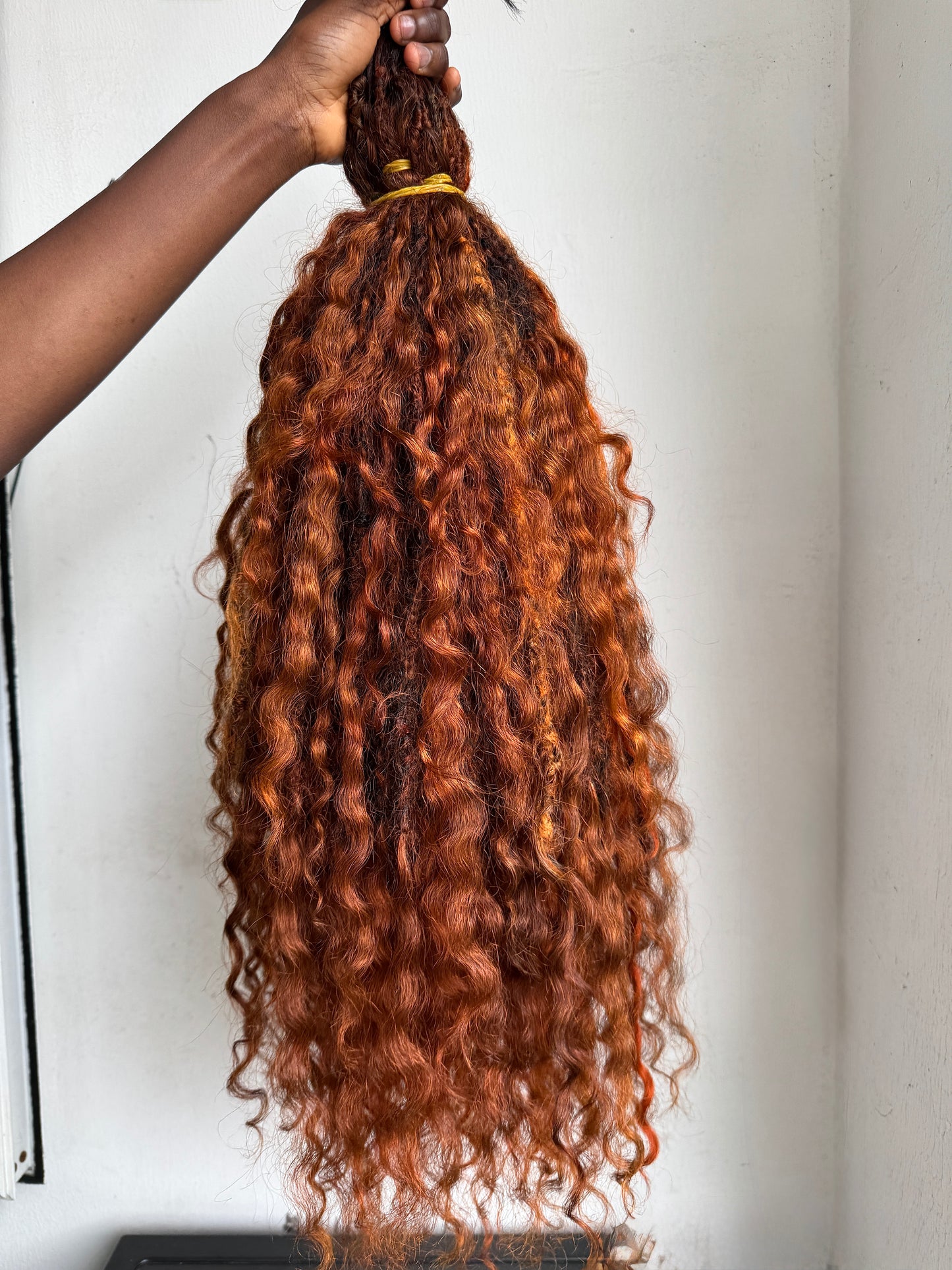 Messy Goddess Locs  with BURMESE Human hair curls