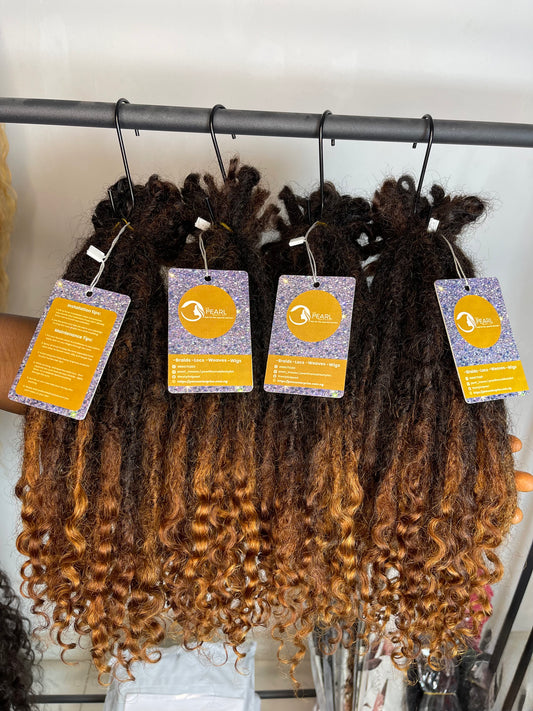 Medium kinky Textured Human Hair Locs